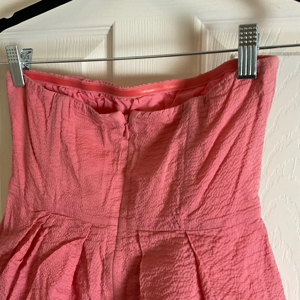 J.CREW Lorelei Seersucker Strapless Mini Dress Size 2P